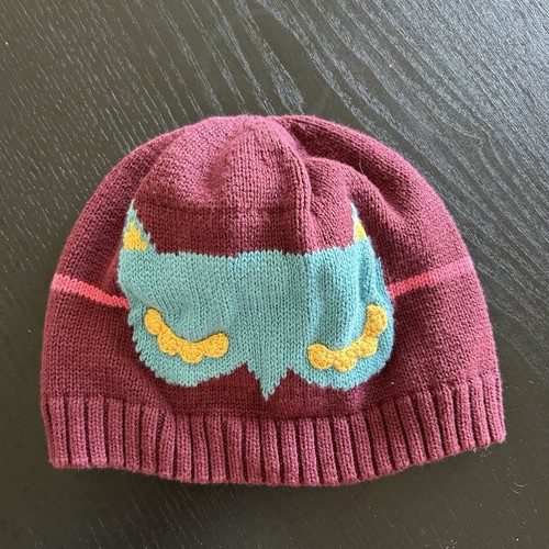 Hanna Andersson Girls Owl 100% Cotton Winter Beanie Size Medium Multicolor - Picture 1 of 3