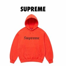 Supreme Old English washed orange Hoodie 2025 New Medium M