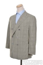 BOGLIOLI K JACKET Green Houndstooth Wool Mohair Blazer Sport Coat Jacket - 42 R