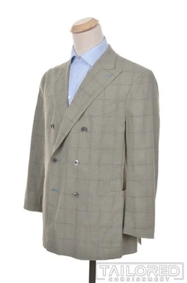 BOGLIOLI K JACKET Green Houndstooth Wool Mohair Blazer Sport Coat Jacket - 42 R