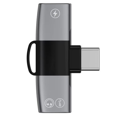 1X(OTG 2-in-1 Doppel-USB-Typ-C-Splitter auf Typ-C-Buchse AUX-Audio-Kopfhöre3171