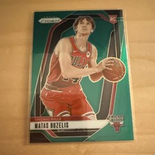 2024-25 Panini Prizm Basketball #252 Matas Buzelis (RC) Green Prizm Bulls