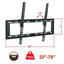 Flat TV Wall Mount Bracket Tilt For 32 36 37 42 46 47 50 55 60 65 70 inch