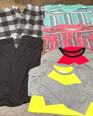 Lot of Kids Children's 10-12 Medium Long Sleeve Shirts Pants Pajama Tops Bottoms - Image 1 of 4