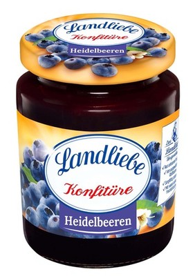 Landliebe jam jelly spread BLUEBERRY Heidelbeeren Made in Germany 200g FREE SHIP