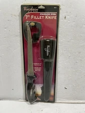 Vintage Renegade Fish Fillet Fishing Knife w/Sharpener Sheath ~NOS~