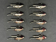COREMAN J-16 COREMAN J16 ibration Jig Head Siler Chrome Head Set of 10