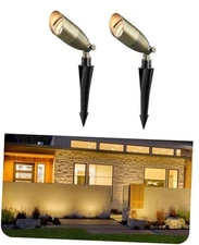  Solid Brass Outdoor Landscape Spotlights, 1V LED Low Voltage Landscape 2