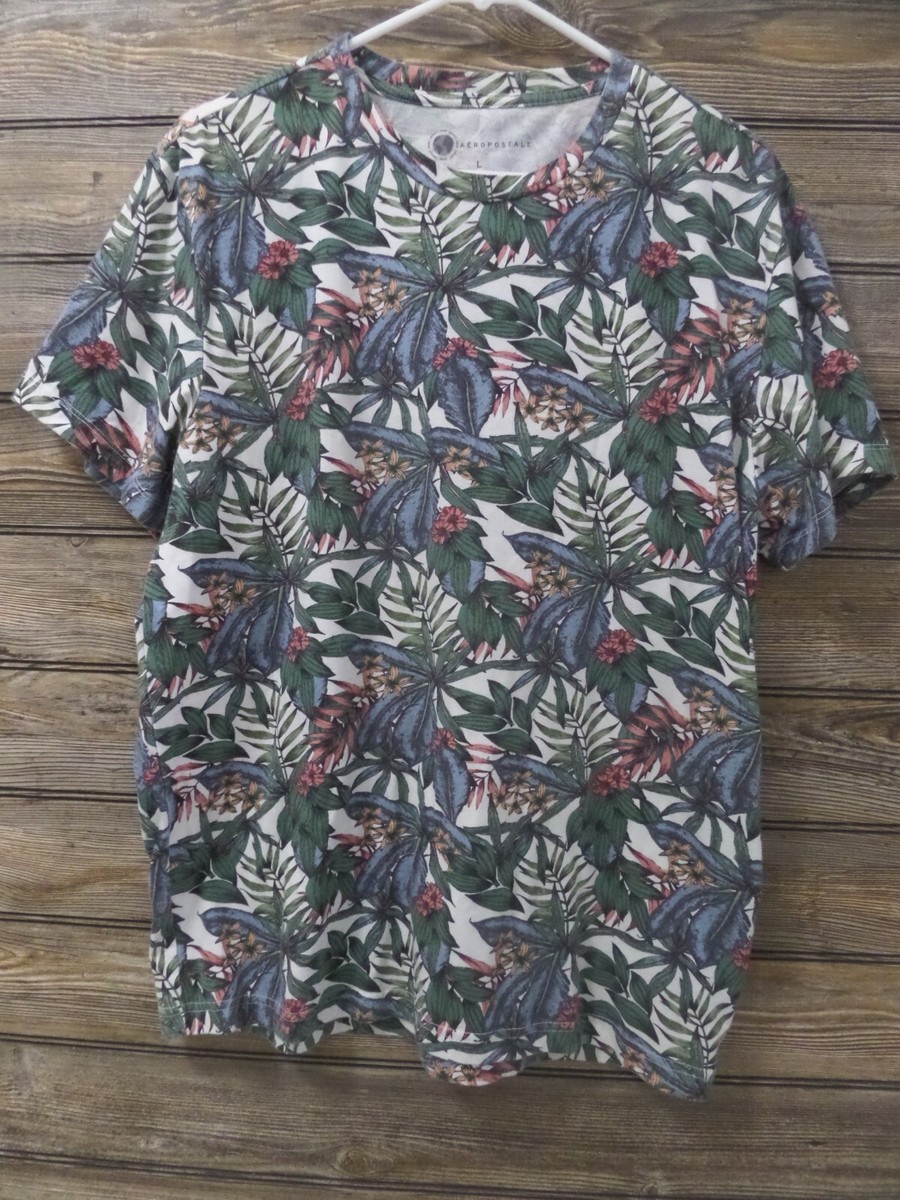 Sweet Leaf Remeras Hombre Flores Men's Large Aeropostale Tropical