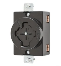 HUBBELL, HBL20403 Locking Single Receptacle, Multi-Phase 600 VAC Sbwh-c120-bb.yy
