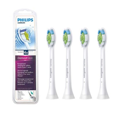 4x Philips Sonicare DiamondClean Genuine Standard Brush Heads | White | NIB