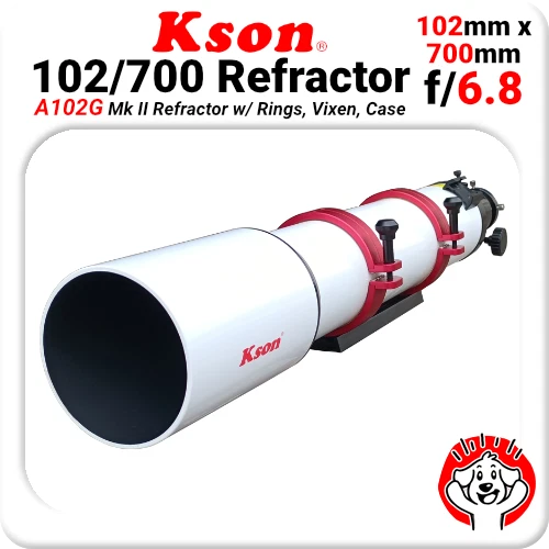 Kson A102G Mk II Refractor (700mm x 102mm) OTA with rings + BONUS CARRY BAG - Image 4 of 4