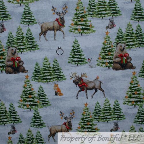 BonEful FABRIC FQ Cotton Quilt Brown Tone Bamboo Birch Tree Stripe Forest Woods - Picture 12 of 12