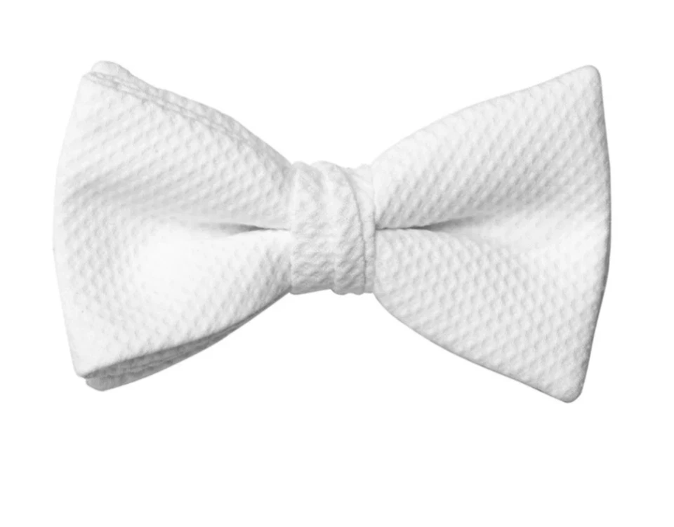 White Pique Backless Vest and Bow Tie - Image 2 of 3