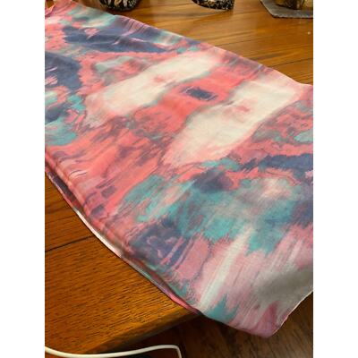 Miche Scarf  42 x 72  100% polyester long and breathable beautiful pinks & blues