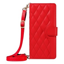 Crossbody Leather Flip Card Wallet +2 Straps Stand Cover For Various Phone Case