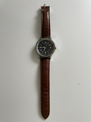 Armbanduhr, Avialic Drive, Wasserdicht 3 ATM, rund mit schwarzem Ziffenblatt