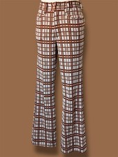 Vintage 60s Harris Slacks Plaid Pants Unisex Wool 