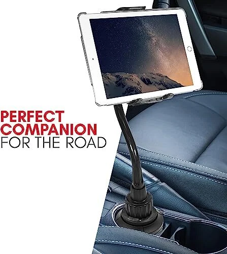Cup Holder Tablet  iPad Cup Holder Car - 12" Flexible Gooseneck iPad Car  Mount - Image 2 of 4