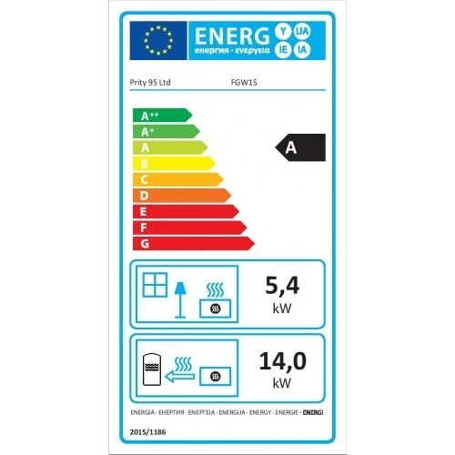 PRITY FGW15 Wasserführender mit Backfach 5+15 kW BImSchV 2 konform - Bild 2 von 4