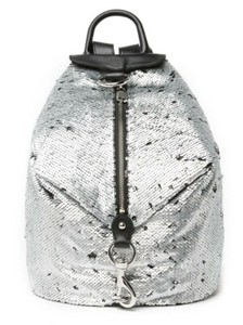 rebecca minkoff silver backpack