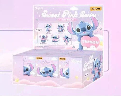 52TOYS Disney Stitch Sweet Pink Series Blind Box Figure One Set (6 pezzi) Sigillato! - Foto 1 di 7