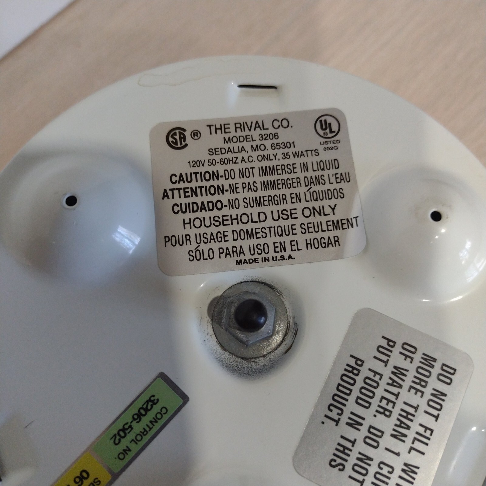 Rival 3206 Green Ivy Potpourri Crock Electric Simmering Pot Made in USA