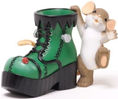NIB Enesco Charming Tails ''THAT'S ONE MONSTER OF A STEP'' Figurine 4034321