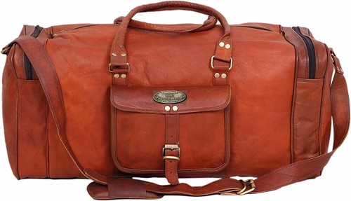 Sac De Voyage Duffel En Cuir Marron Foncé 40,6 Cm - Homme - Fourre-tout Weekend