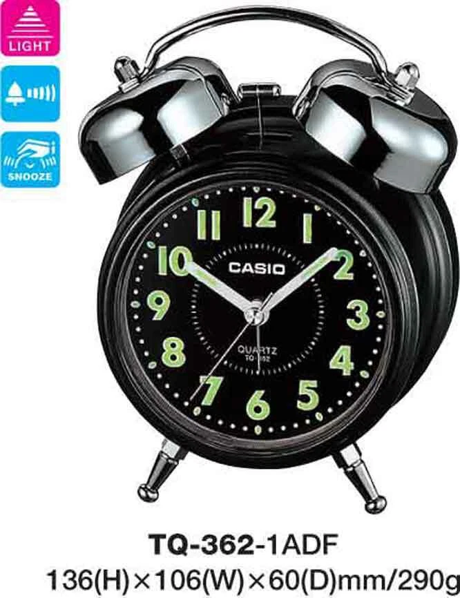 CASIO ALARM SNOOZE BELL DESK CLOCK TQ-362-1AD TQ362 NEW 12 MONTH WARRANTY - eBay