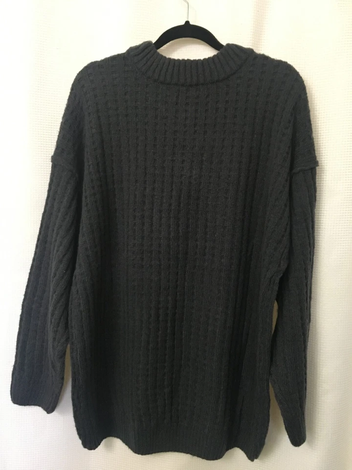 Suéter para mujer talla 2XL azul pizarra tejido gofre ligero L/S Back2School nuevo con etiquetas Foto 4 de 4