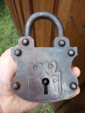 Antique Vintage Lock / Vintage Trunk Lock / Vintage Chest Lock / Iron / No Key