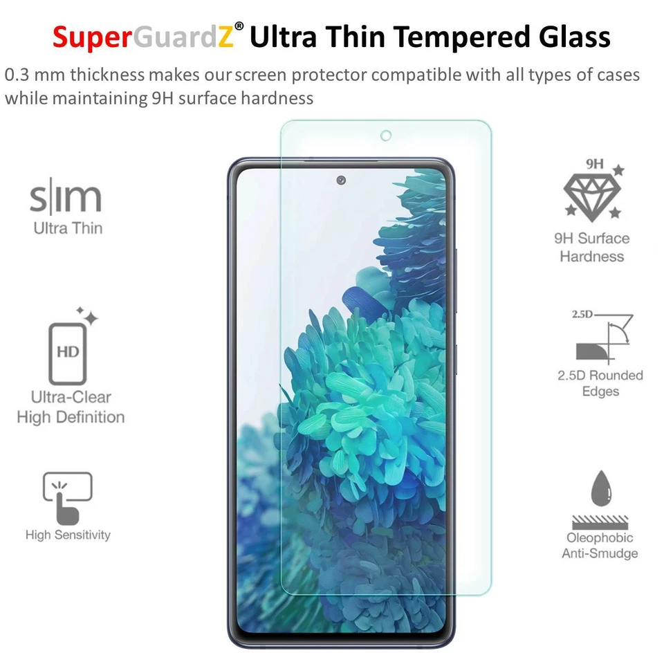 SuperGuardZ Tempered Glass Screen Protector Saver For Samsung Galaxy S20 FE / 5G - Image 3 of 4