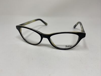soho EYEGLASS FRAME 3222 BLACK 49/17/135 FLEX HINGE CATEYE 0610