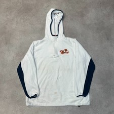 Nfl Fleece Hoodie Womens Y2k Chicago Bears Half-zip Sweatshirt, White, Large