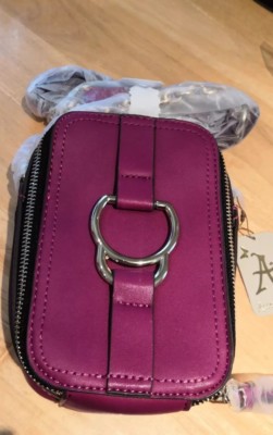 Monsoon Dawson leuchtend rosa kleine Kamera Handtasche Umhängetasche neu mit Etikett