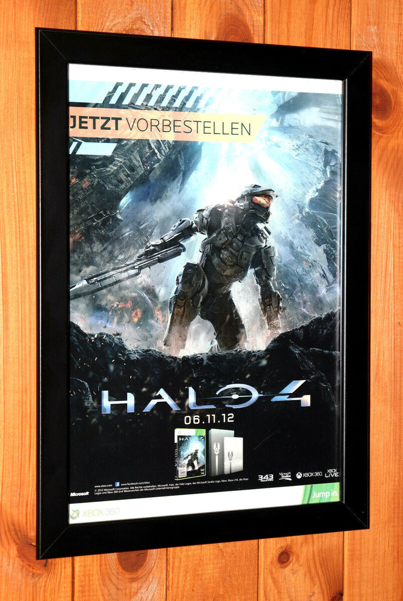 Halo Reach Xbox 360 Xbox One Rare Old Small Promo Poster / Ad Page Framed