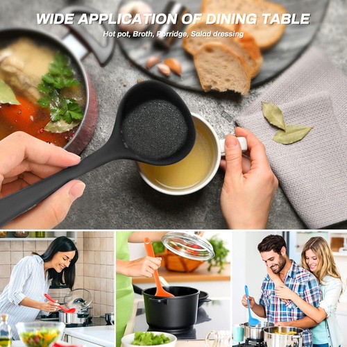5 Pieces Silicone Ladles for Cooking - Small Soup Ladle Spoon Heat Multicolor - 第 4/7 張圖片