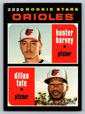 2020 Topps Heritage #362 Hunter Harvey - Dillon Tate Baltimore Orioles RC