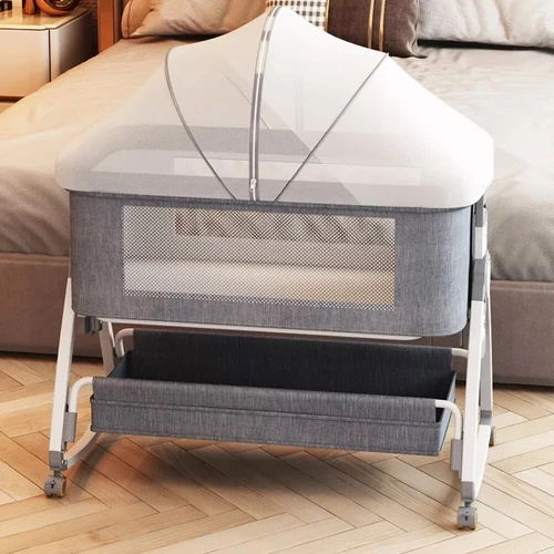 3 in1 Beistellbett Baby Reisebett Babybett Höhenverstellbar Kinderbett Bassinet - Bild 2 von 32