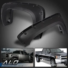 Fit For 07-13 Silverado 1500 2500hd Pocket Rivet Bolt-on Style Fender Flares 4PC