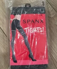 NWT Spanx Patterned Leg All Day Shaping Marled Tights Women’s Size B Gray
