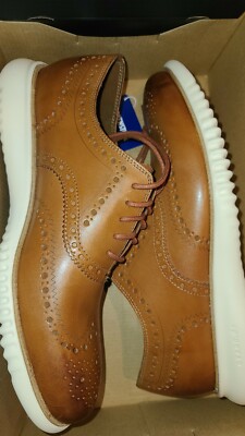 Cole Haan Men's 2.ZERØGRAND Wingtip Oxford British Tan Style