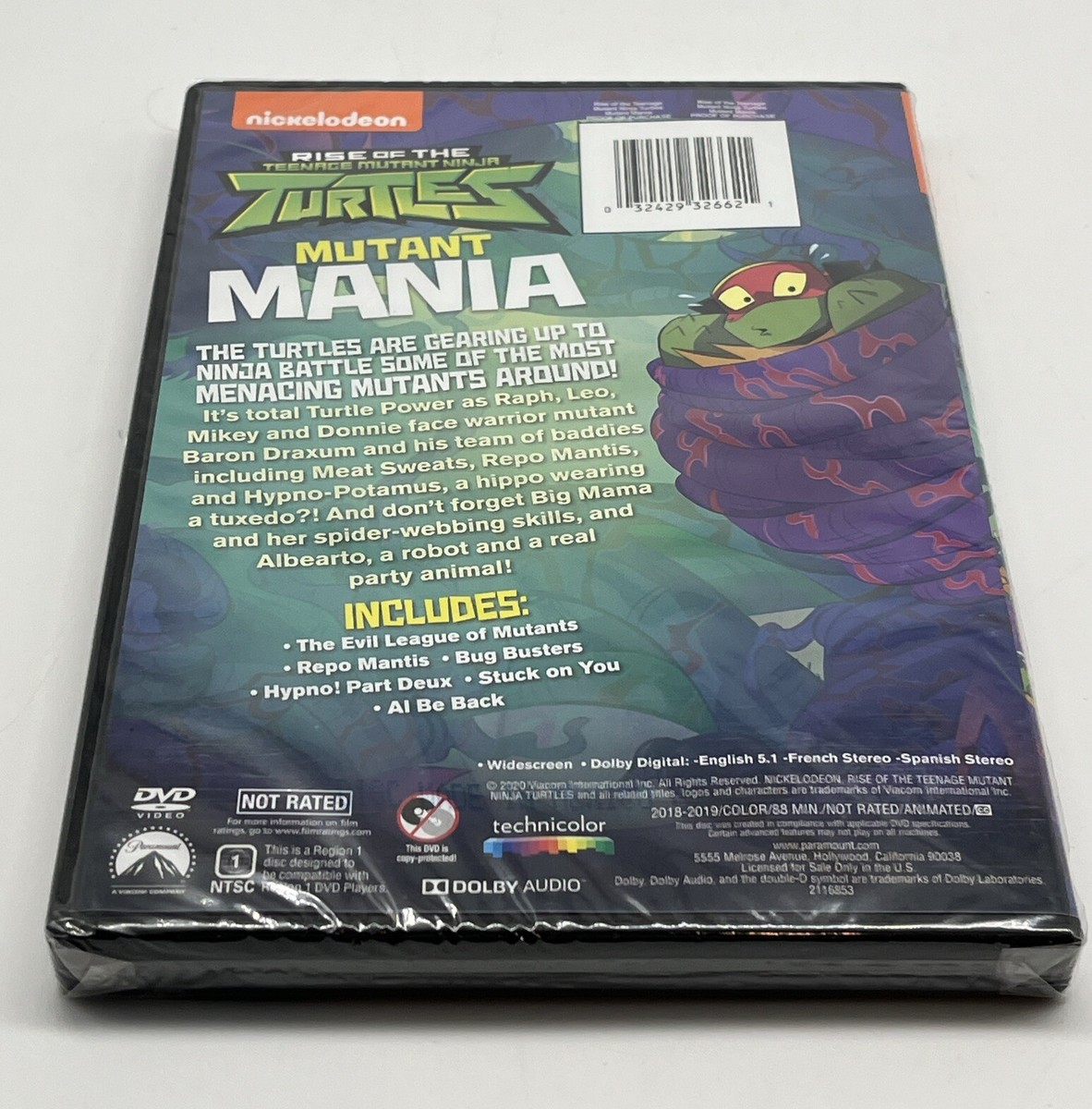 Rise of the Teenage Mutant Ninja Turtles: Mutant Mania DVD Sealed