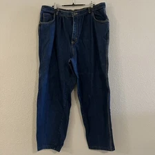 Vintage 80s Gitano 100% Cotton Taper Leg Pleat Medium Wash Jeans Sz 38 EVC