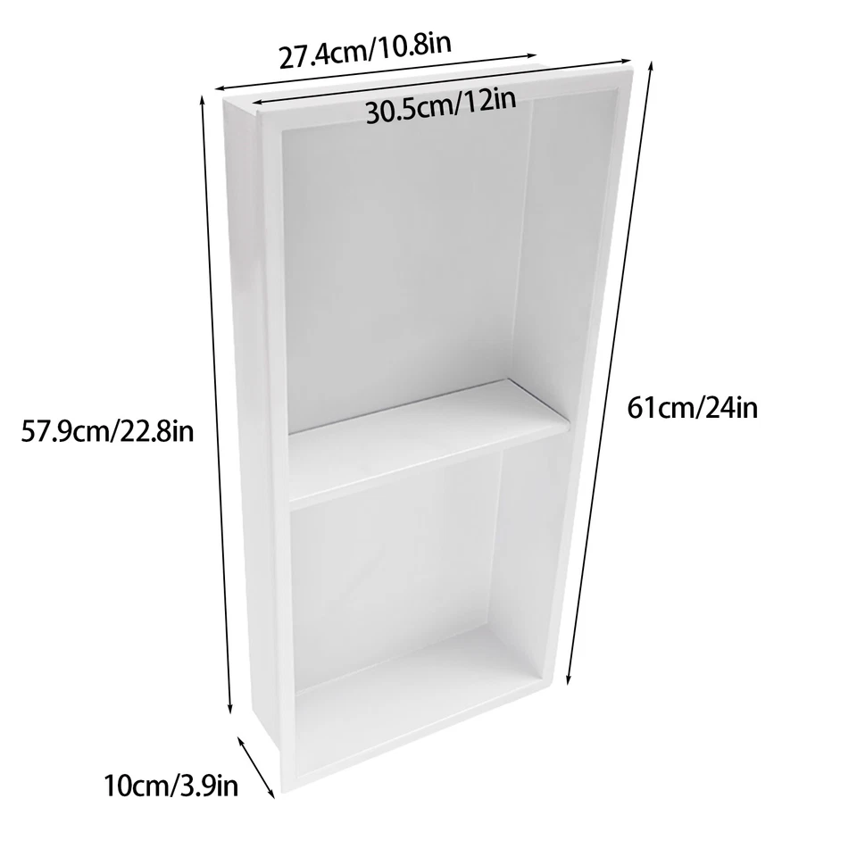 Shower Niche 12*24 In 2-layers Wall-inserted For Shower Bathroom - Image 3 of 4