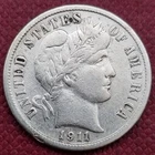 1911 S Barber Dime 10c Better Grade VF - XF Details #60382