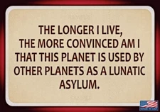 LUNATIC ASYLUM! METAL SIGN 8X12 FUNNY MAN CAVE TIKI BAR OFFICE MARGARITAVILLE