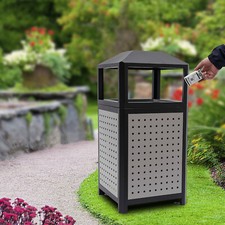 15Gallon Commercial Outdoor Trash Can Large Site Lot Garbage Waste Container