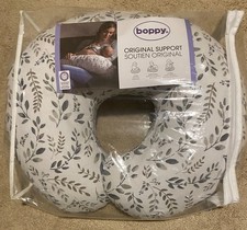 NWOT Boppy Original Support Pillow for Nursing, Tummy Time, Green Leaves Design